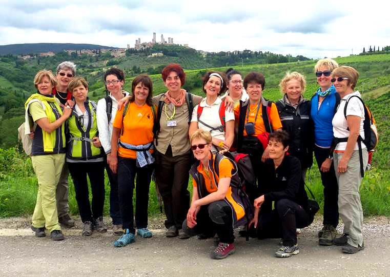 Camminare con le amiche in Toscana